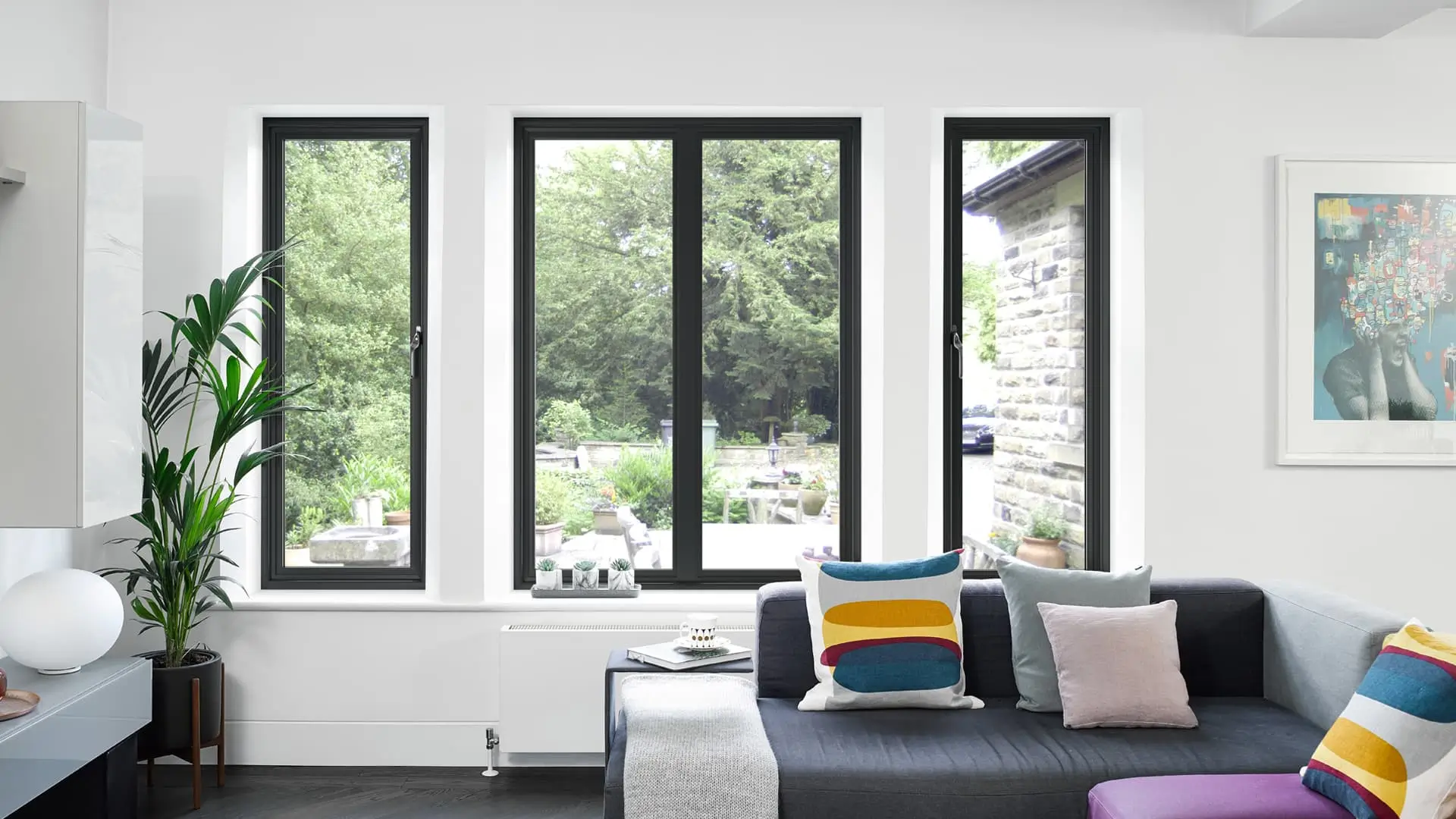 black aluminium windows
